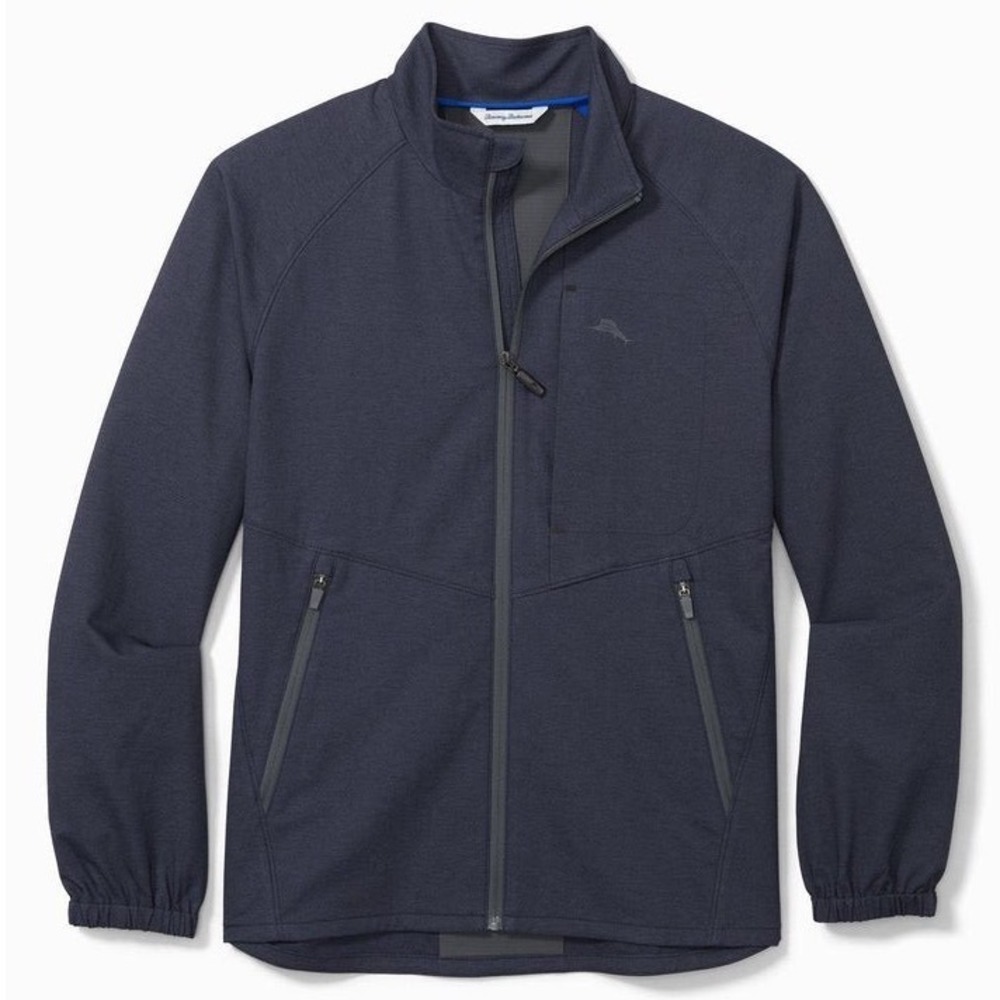 Tommy Bahama On Par Jacket Belmont Blue Mens 2XLT‎ Full Zip Golf Performance